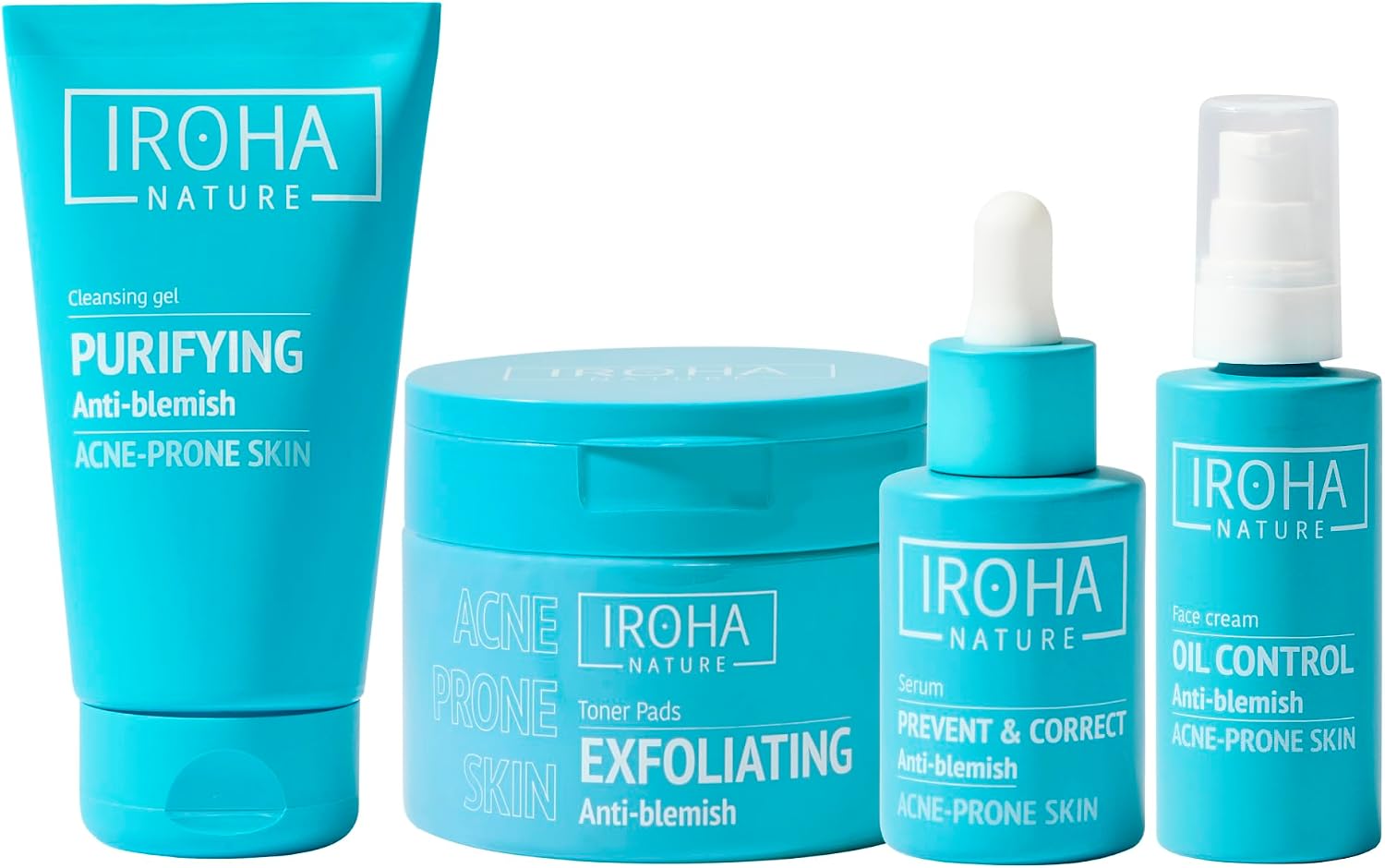 Detalle de IROHA NATURE 4-etapowa rutyna przeciwtrądzikowa z kwasem salicylowym
