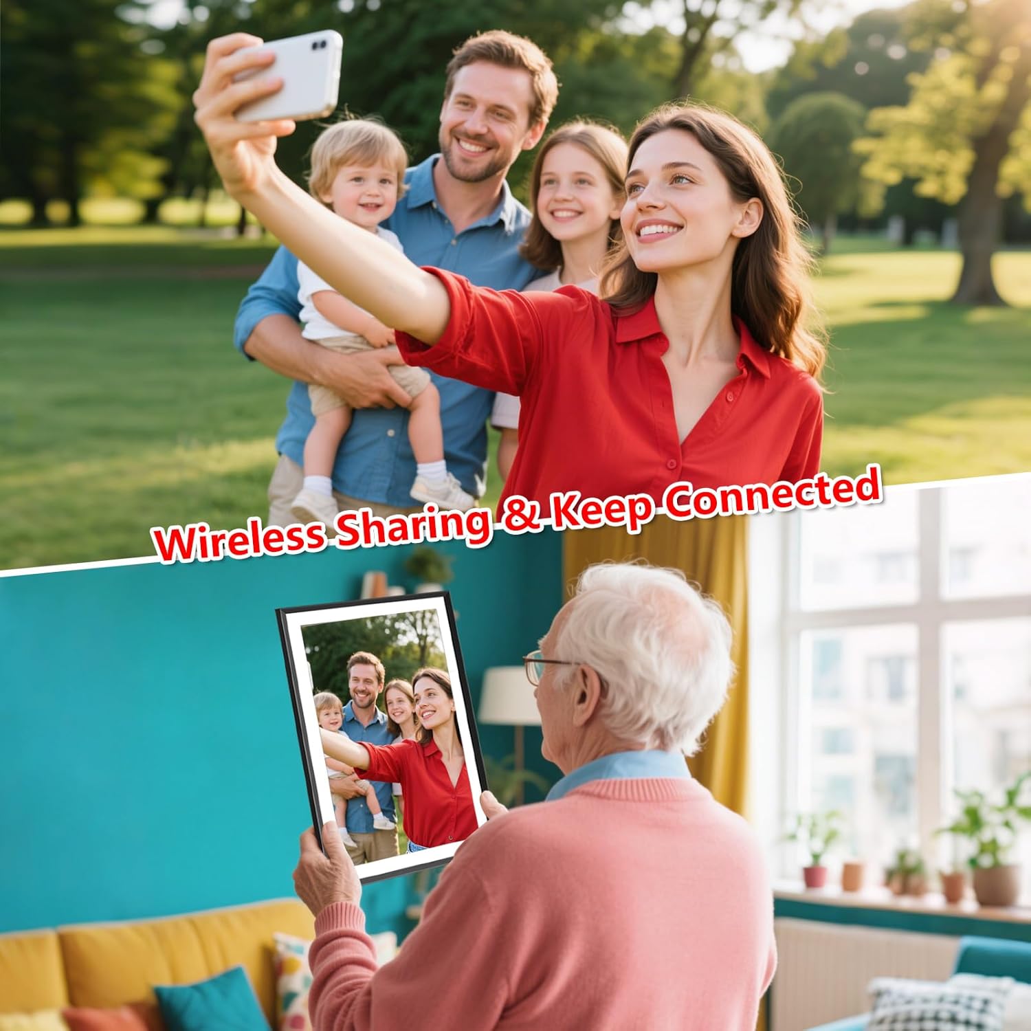 Thumbnail 5 de FRAMEO Digital Photo Frame 15.6-inch 32 GB WiFi