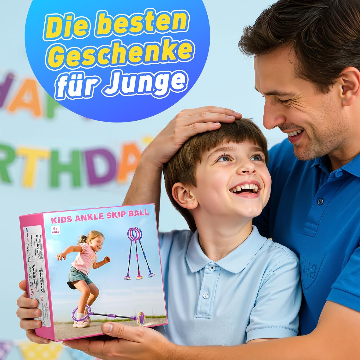 Thumbnail 6 de Springring Fußkreisel Kinder Blau mit Zähler