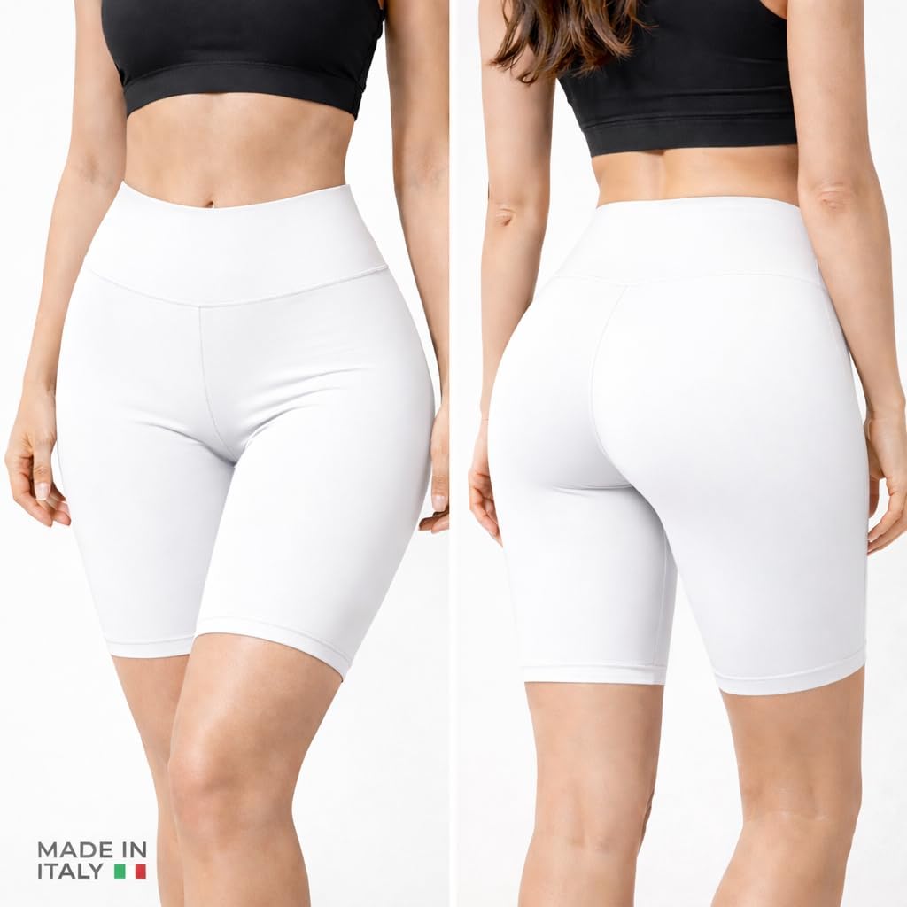 Thumbnail 1 de Suyamir pantaloncini donna vita alta modellanti made in Italy – shorts sportivi elasticizzati per yoga, fitness e palestra