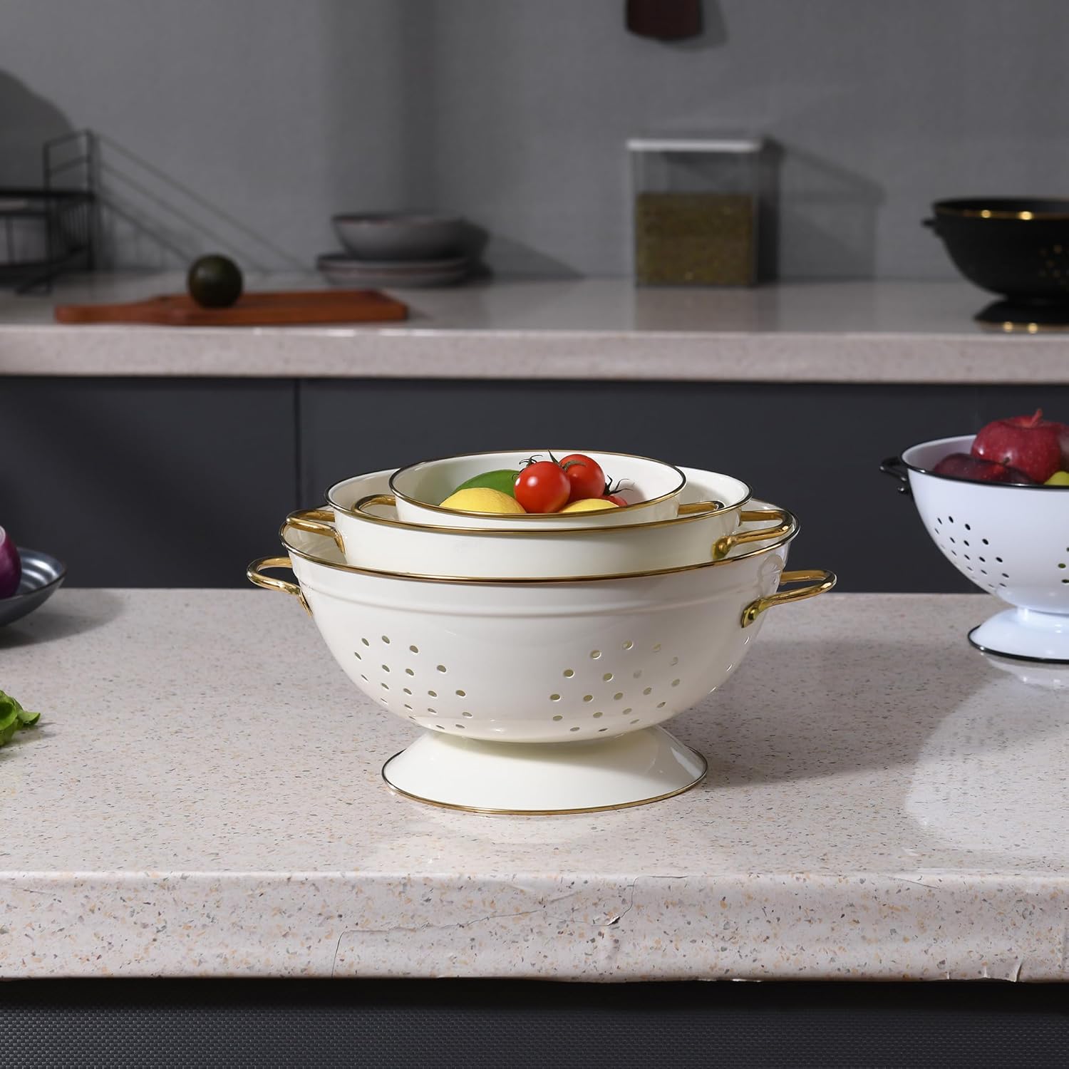 Thumbnail 5 de Metal Colander Set 3-piece 🍽