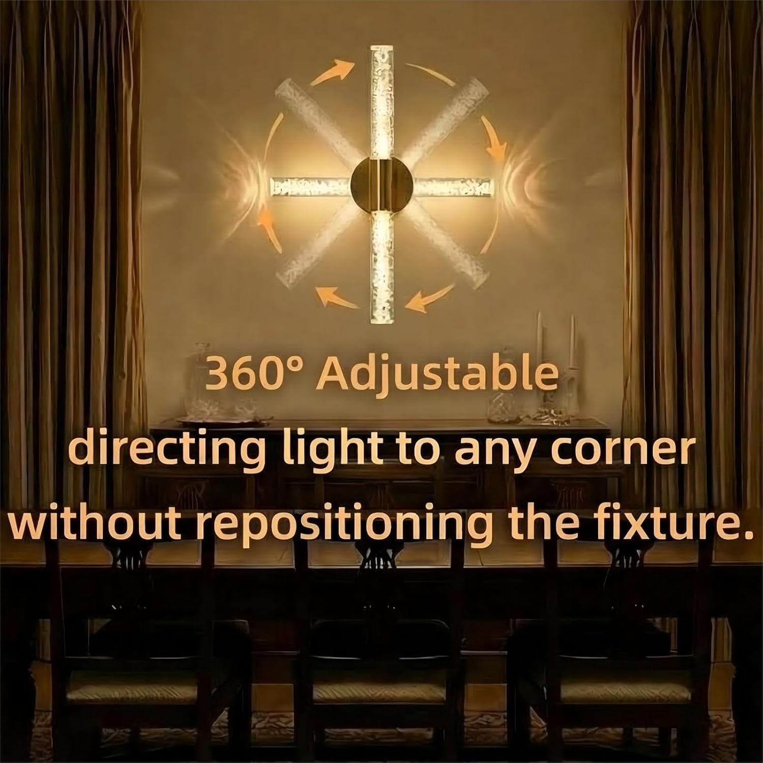 Detalle 2 de Rechargeable Crystal LED wall lights