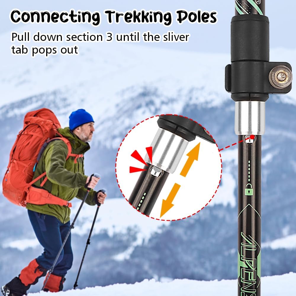 Thumbnail 1 de Bâtons de randonnée HOVIN pliables (marche nordique, trekking et ski)