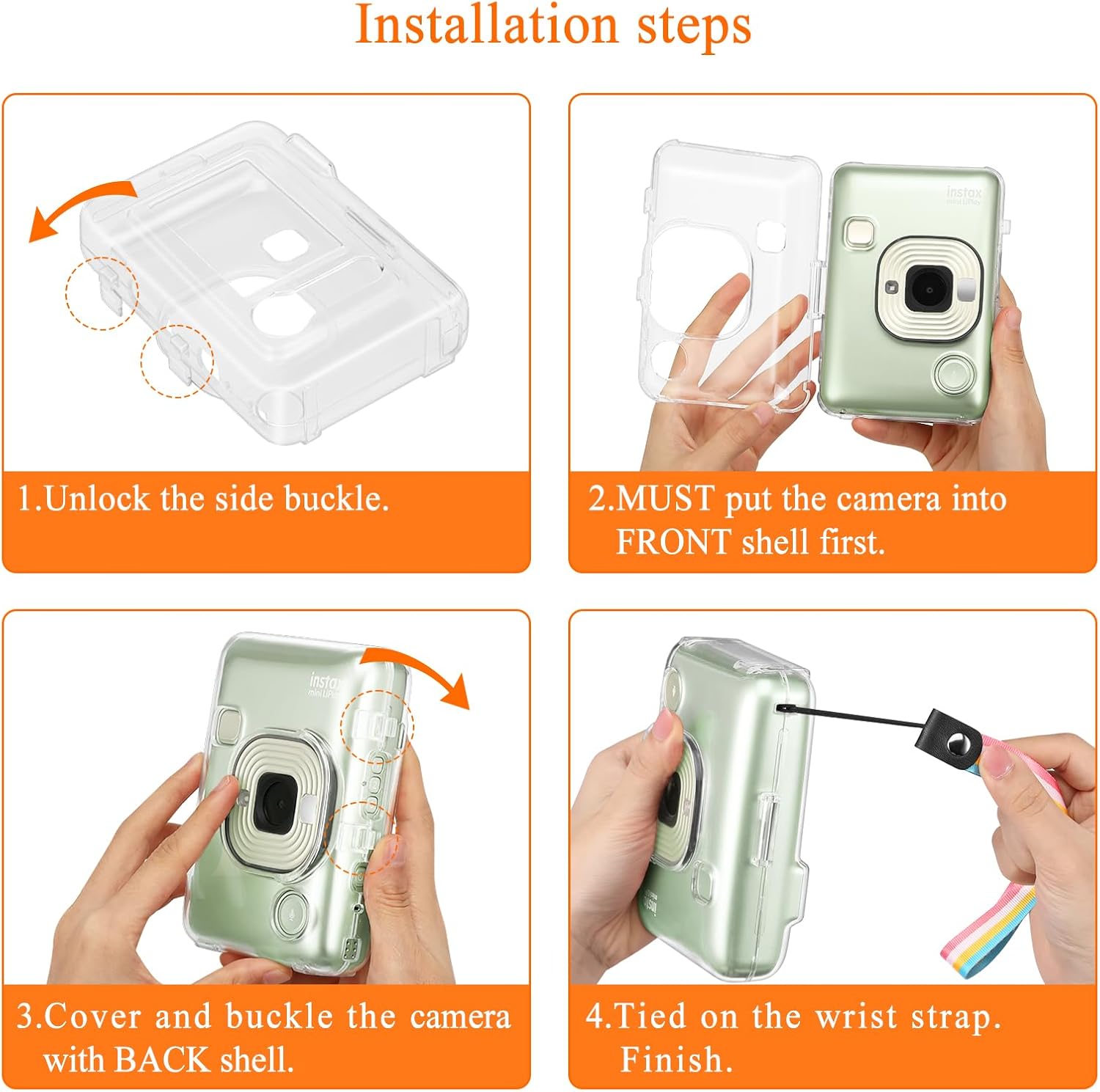 Thumbnail 6 de FINTIE custodia protettiva in PVC trasparente compatibile con Fujifilm Instax Mini LiPlay