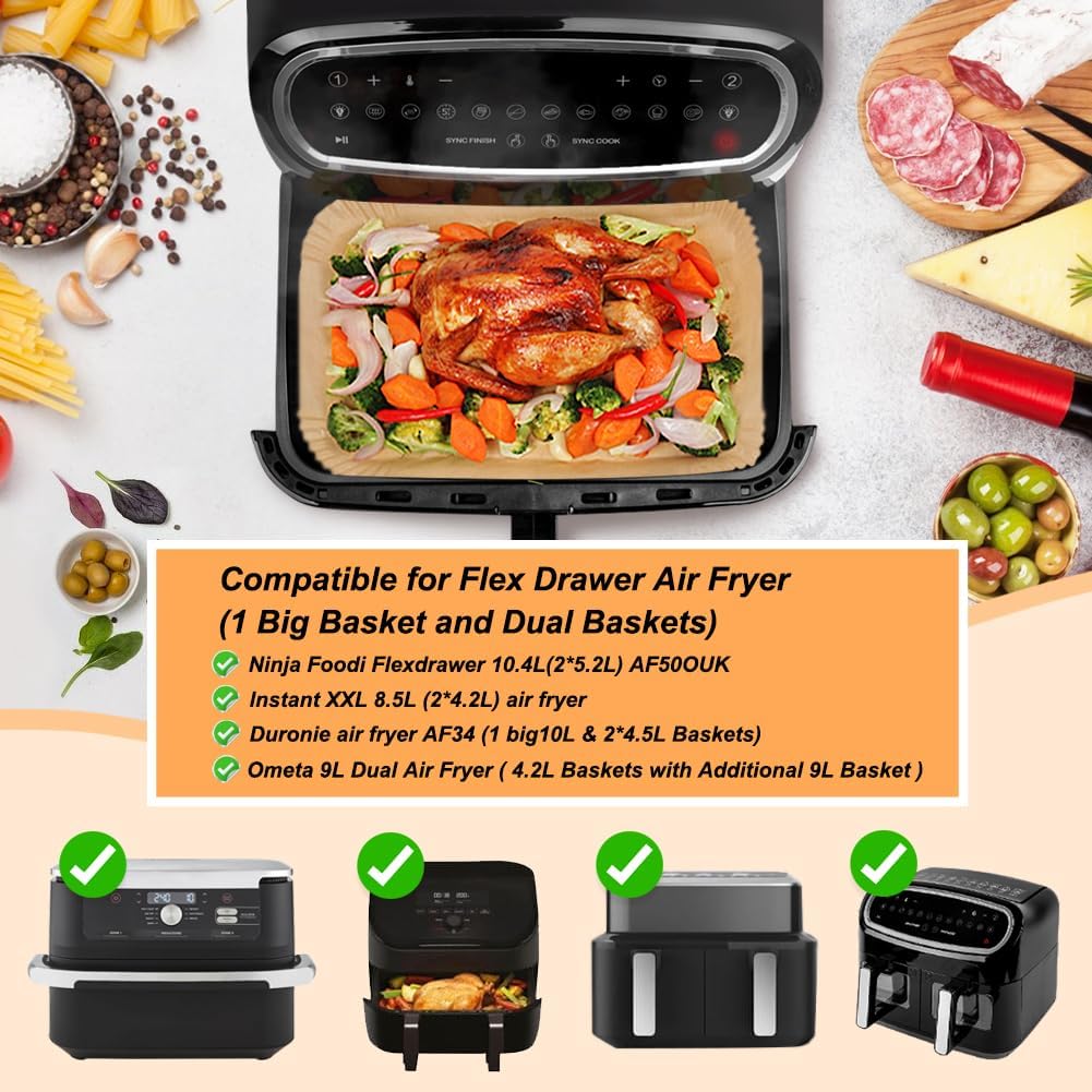 Detalle 2 de BYKITCHEN Airfryer Backpapier 100er-Pack đź§ľ