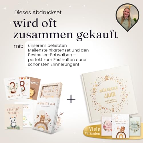 Thumbnail 5 de EULENTALER Baby Abdruckset I 0–6 Monate – Mit 2 Stempelkissen & 4 Abdruckkarten, sicher & EU-Norm