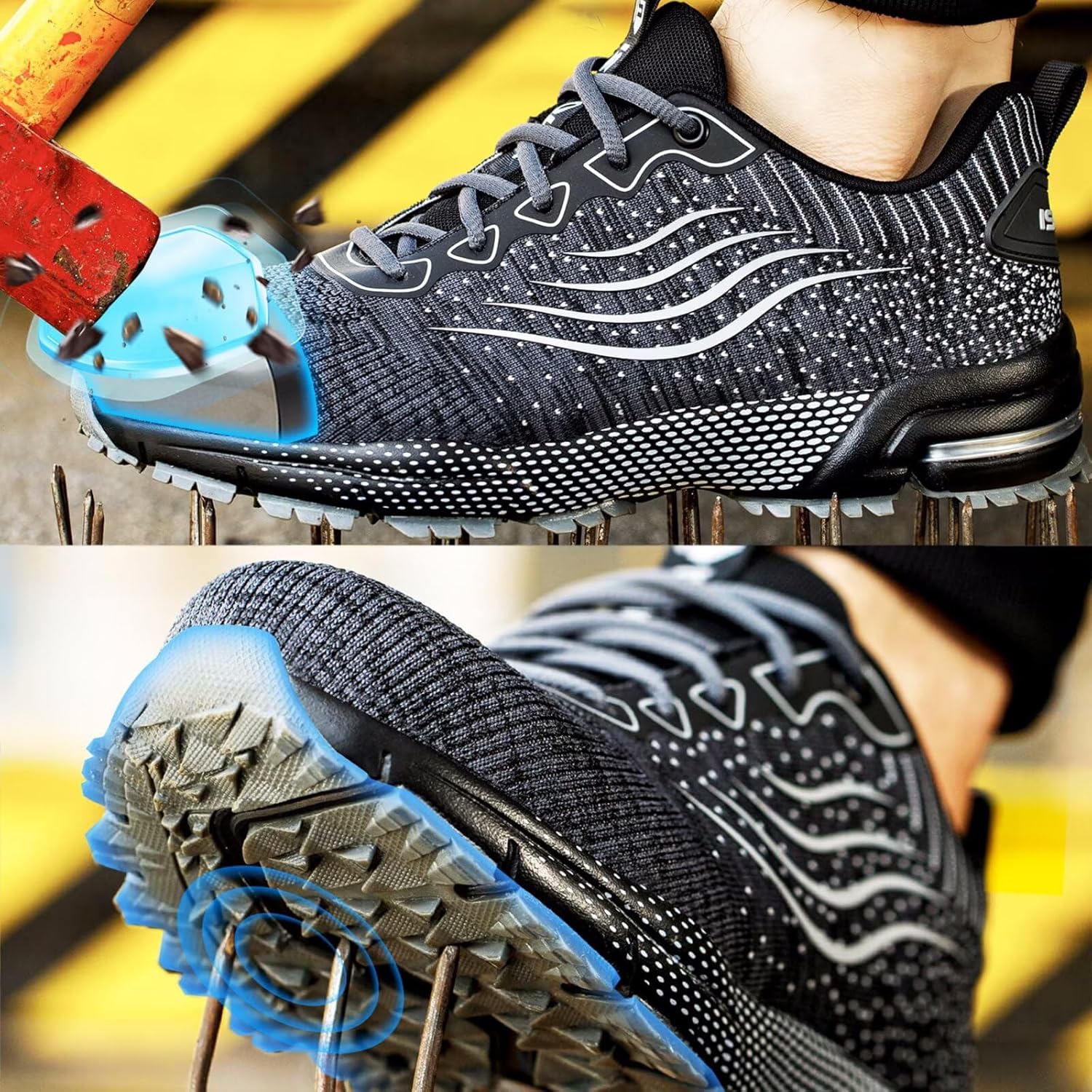 Thumbnail 1 de Scarpe Antinfortunistiche Leggere con Punta in Acciaio 👟