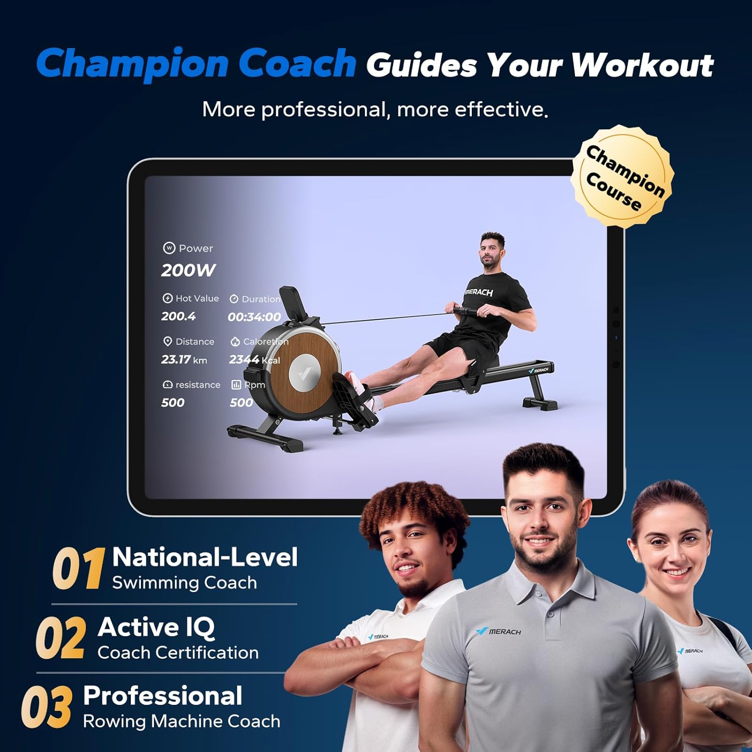 Thumbnail 5 de MERACH Rowing Machine for Home Gym — 16 Resistance Levels, Quiet Magnetic Rower