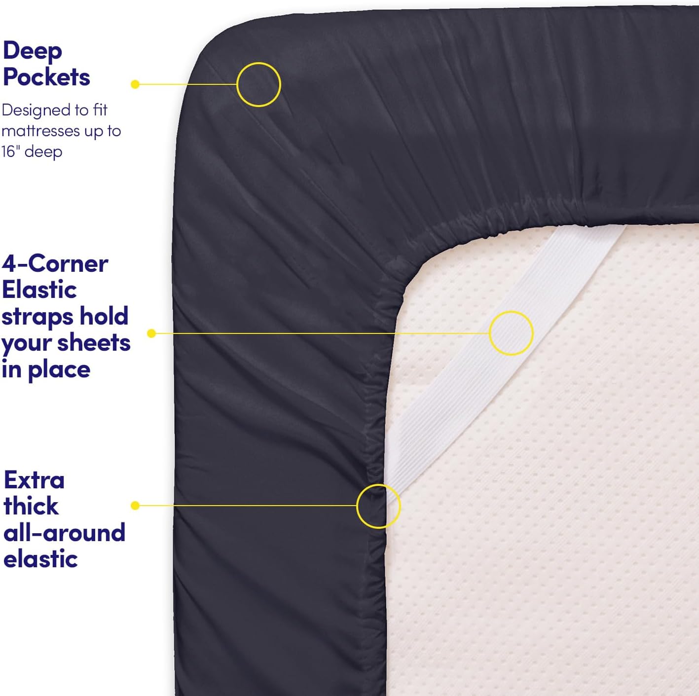 Detalle 1 de 1500 Supreme RV Short Queen Sheet Set