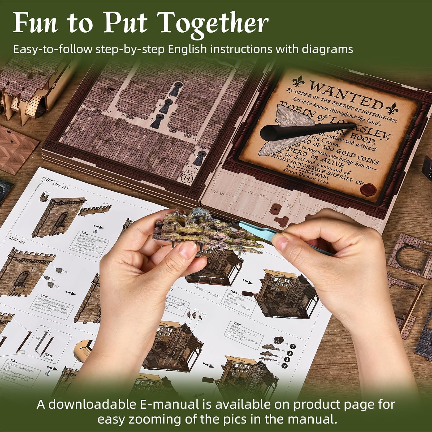 Thumbnail 5 de MiniCity Book Nook Kit – DIY Miniatur-Puppenhaus Bücherecke mit LED & Staubschutz