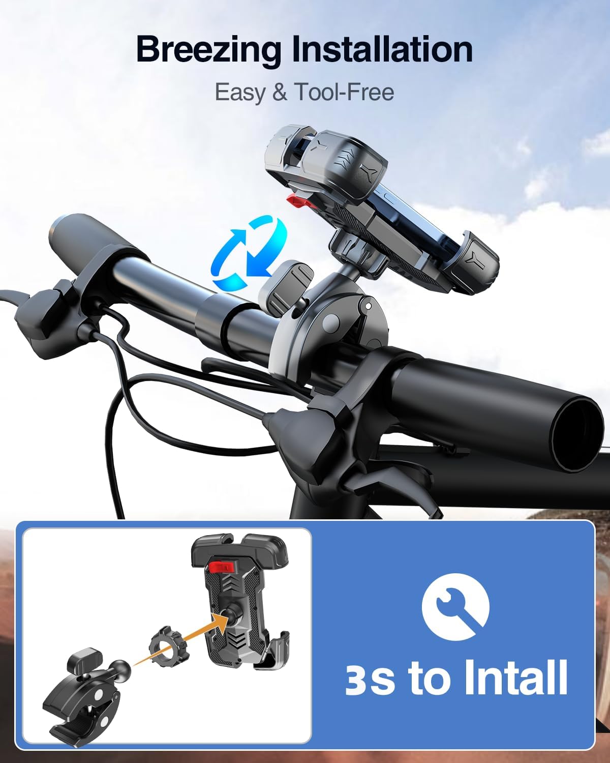 Thumbnail 5 de Bovemanx Motorcycle Phone Mount 7.2"