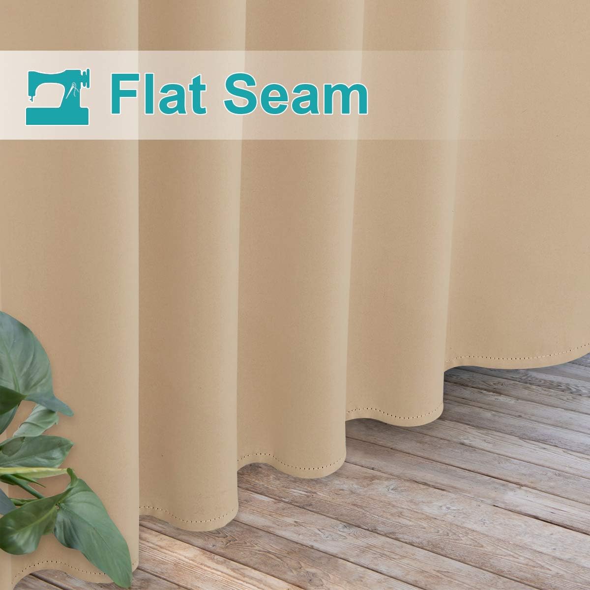 Thumbnail 6 de NICETOWN 2 Panels Outdoor Curtains W84 x L84