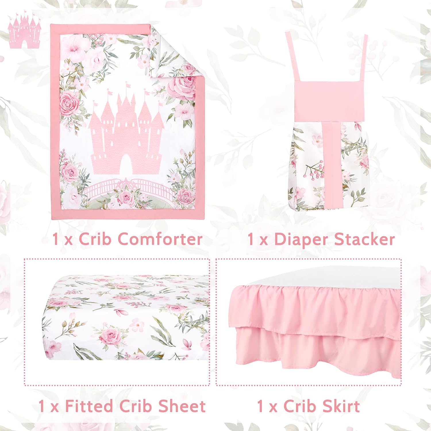 Detalle de TANOFAR crib bedding set, 4-piece