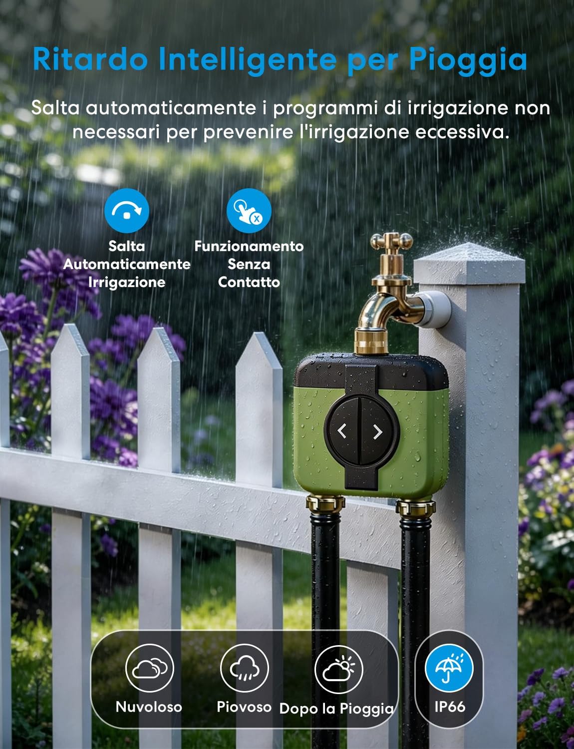 Thumbnail 3 de Meross Centralina Irrigazione WiFi 2 Vie MST200: timer automatico e controllo remoto per due zone