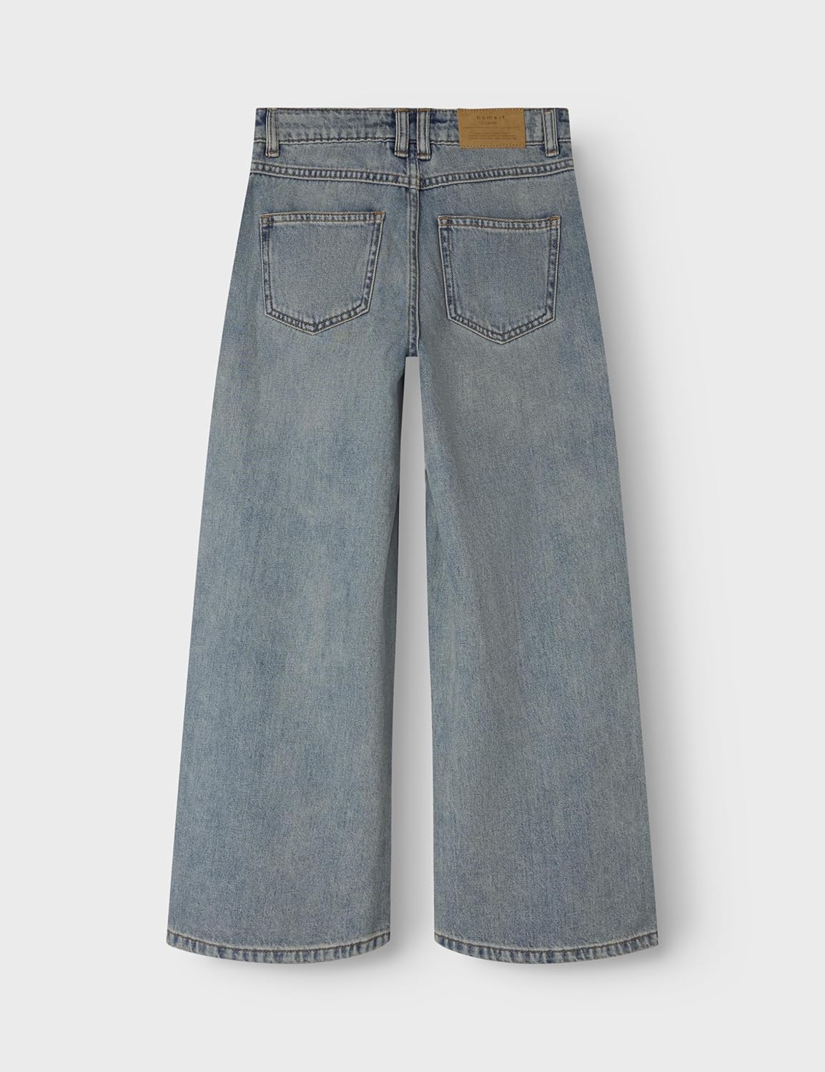 Detalle de NAME IT Nkfbella Skater Xwide Jeans 3111-za Noos – Jean coupe large, chic et confortable