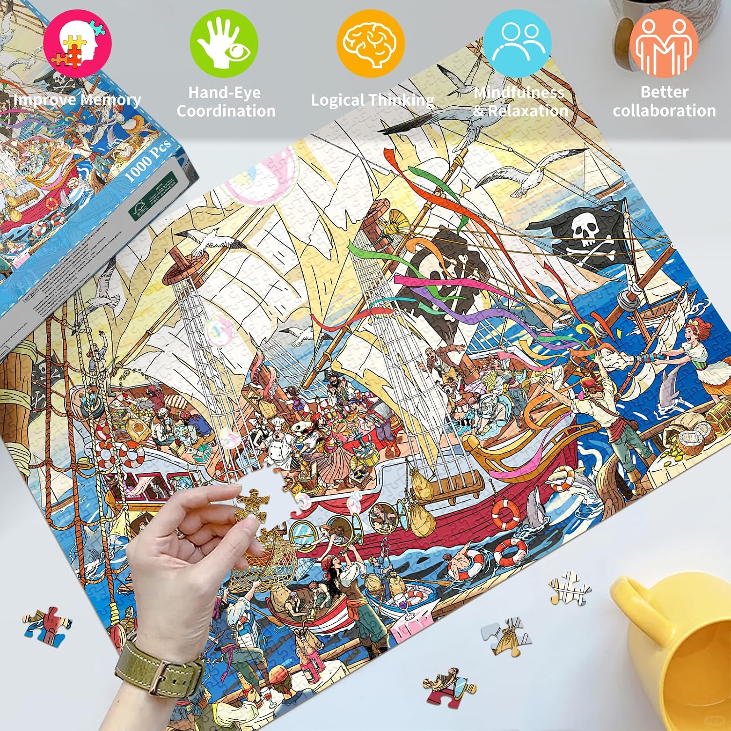 Thumbnail 1 de HUADADA 1,000-Piece Jigsaw Puzzle