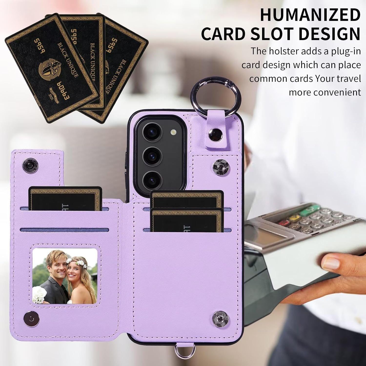 Detalle de Galaxy S23 Wallet Case with PU Leather