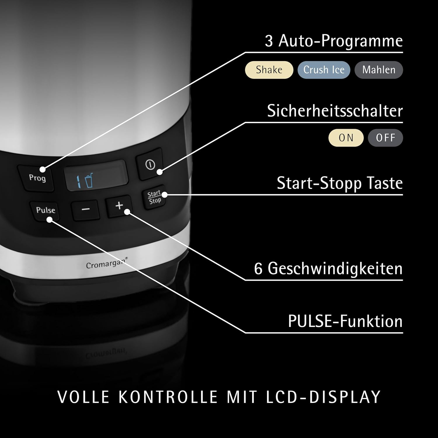 Thumbnail 3 de WMF Kult Pro Multifunktionsmixer Hochleistungsmixer – 1200 W, 30.000 U/min, 4 Mixbehälter inkl. ToGo-Verschluss