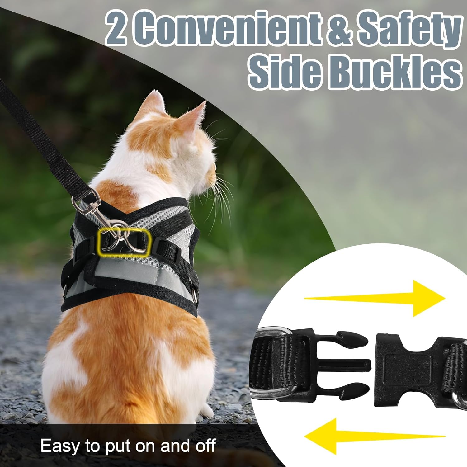 Thumbnail 3 de Pettorina per gatti M con guinzaglio allungabile e riflettente