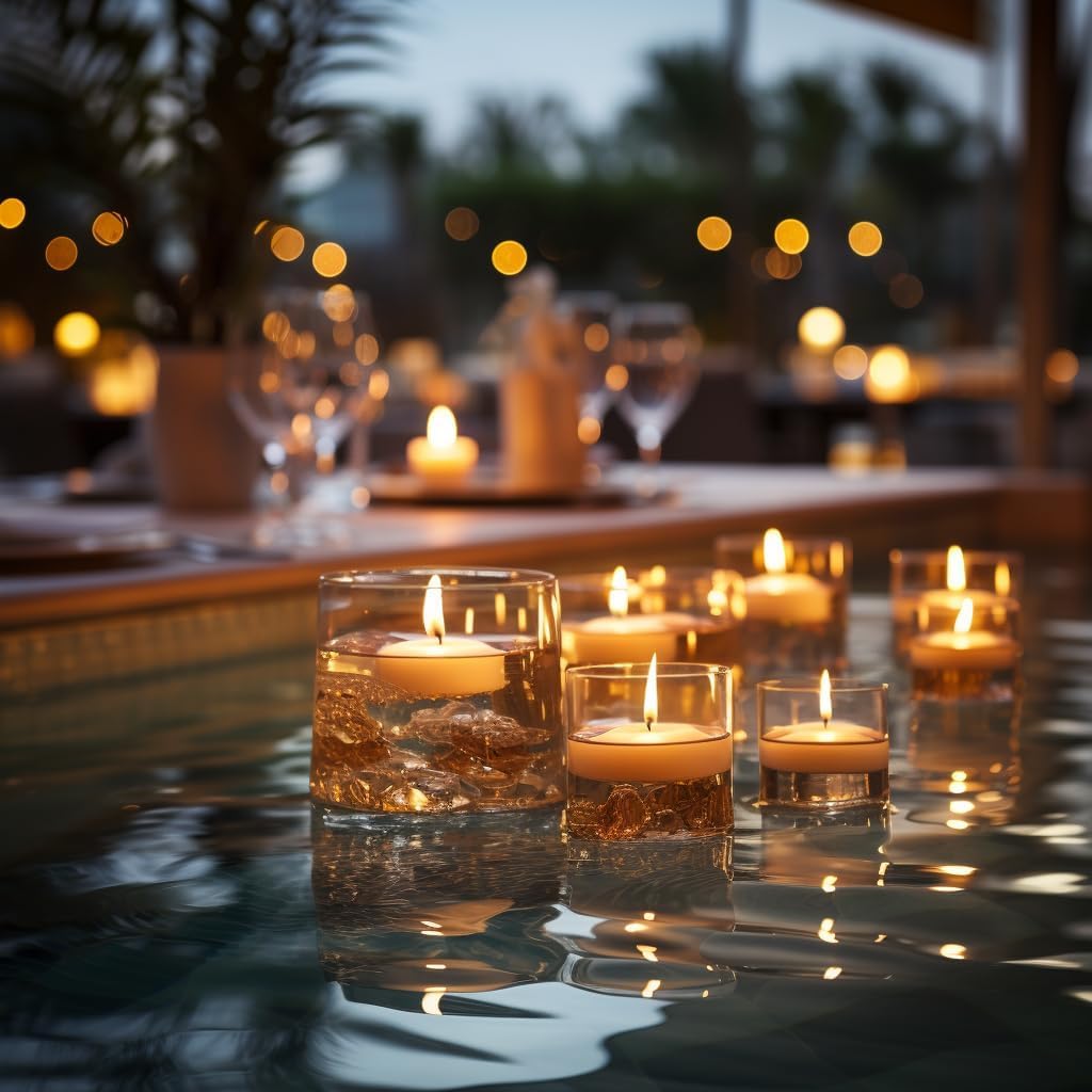 Detalle 2 de White Floating Candles, 3-Inch