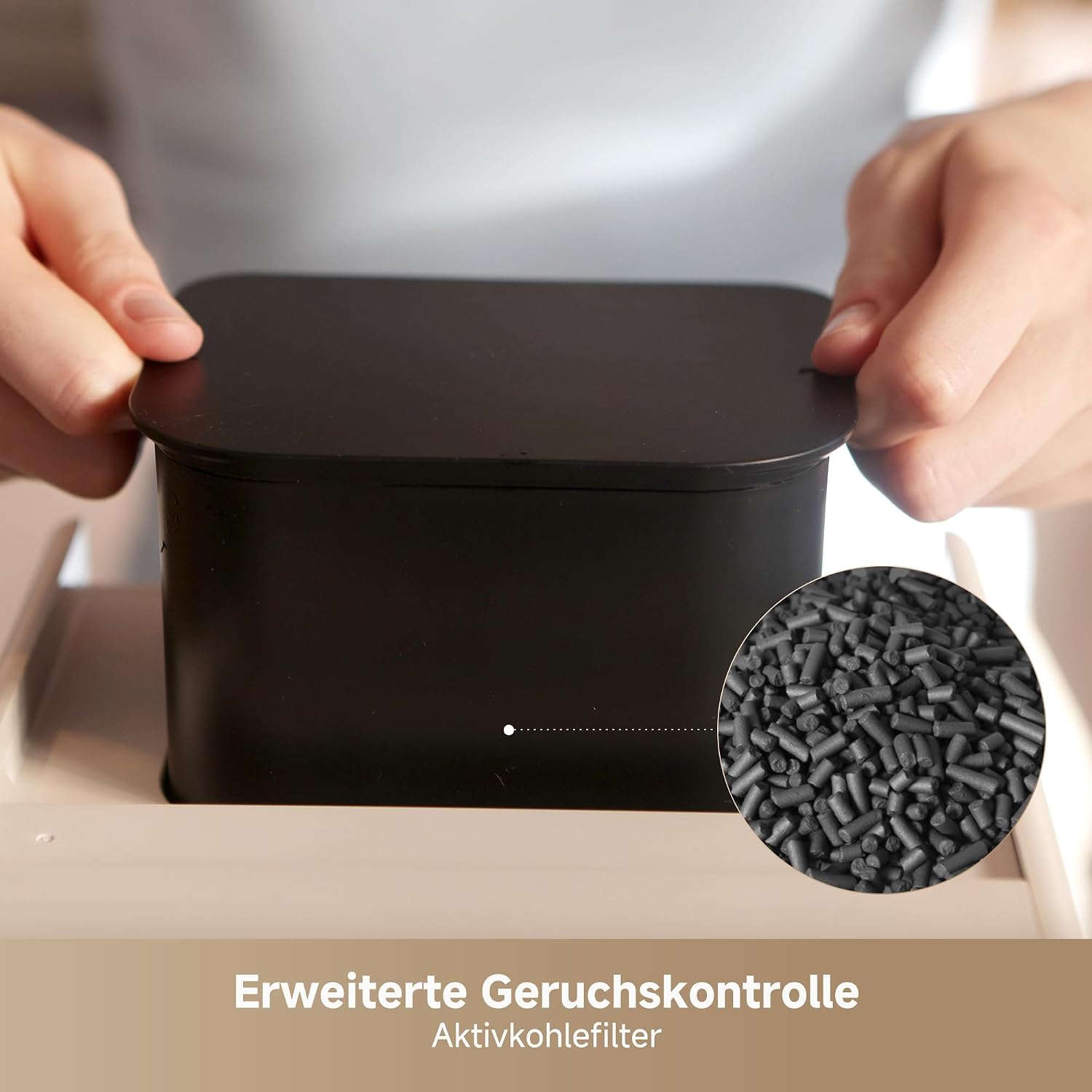 Detalle de DREAME SF25 Speise-Entsorger – Trion-Dreiklingensystem, Aktivkohlefilter, 2,5 l