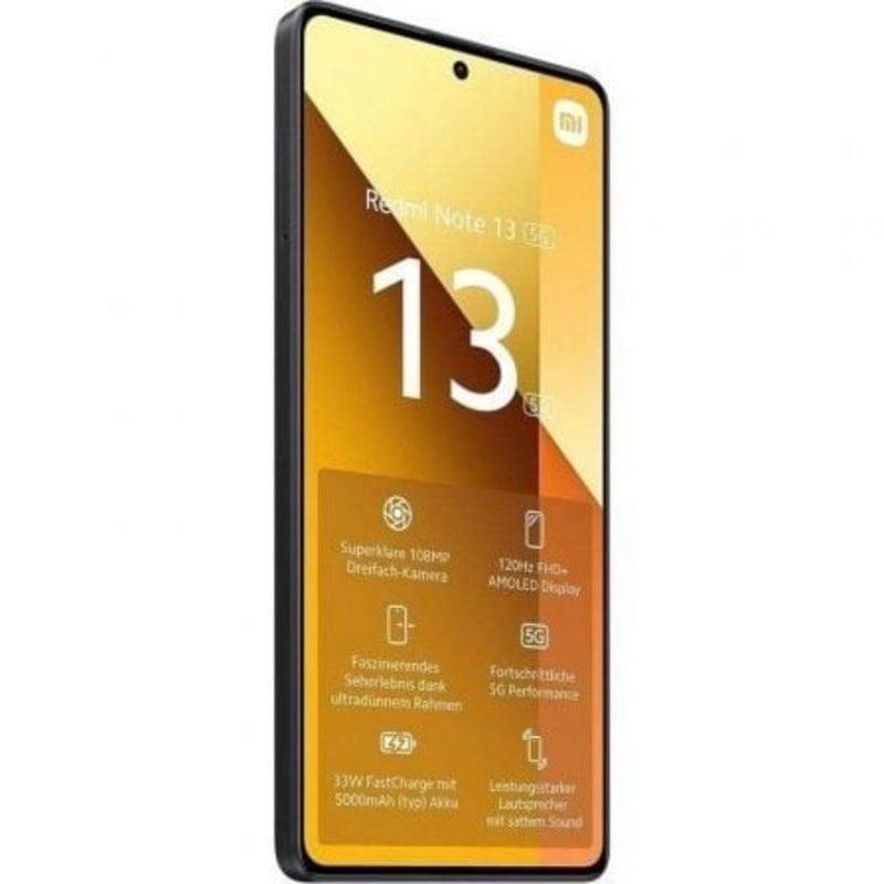 Detalle de Xiaomi Redmi Note 13 5G 256 GB + 8 GB RAM – Negro, pantalla 6,67'' AMOLED y cámara triple