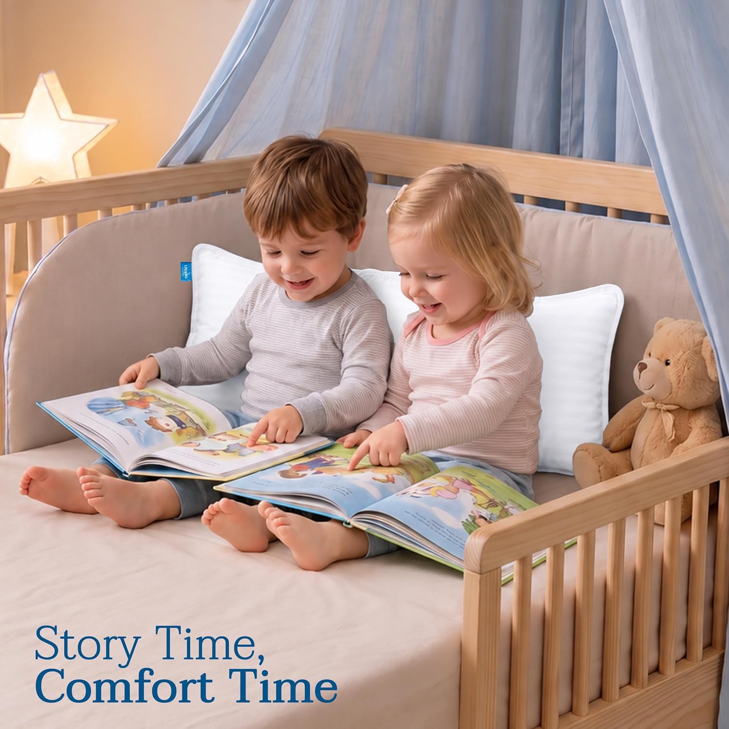 Detalle 2 de Utopia Bedding Toddler Pillow 2 Pack, 13 x 18 Inch Cotton-Blend Shell