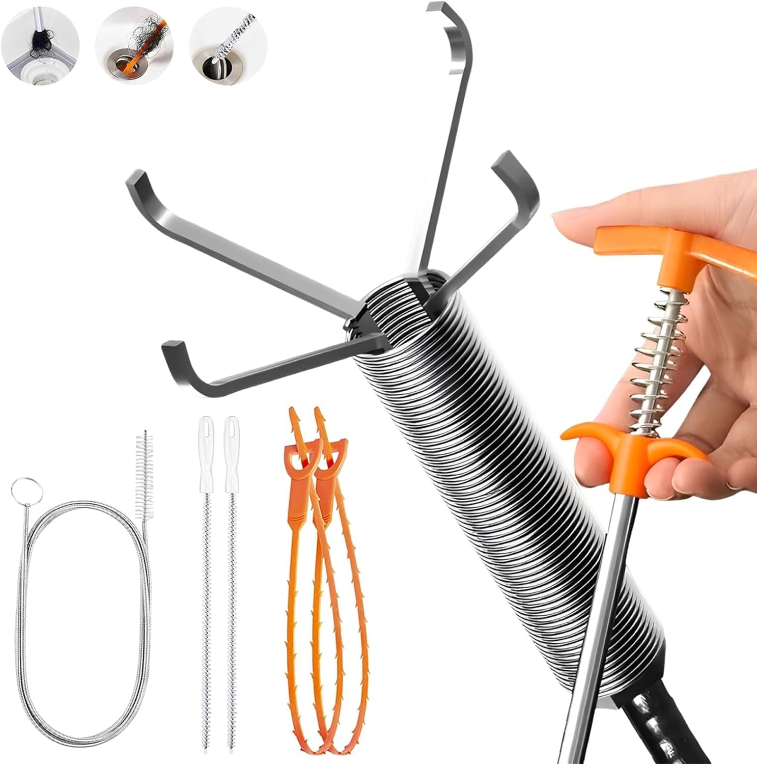 Qwatuy 160 cm Furet Déboucheur Professionnel Flexible – Lot de 6 pièces