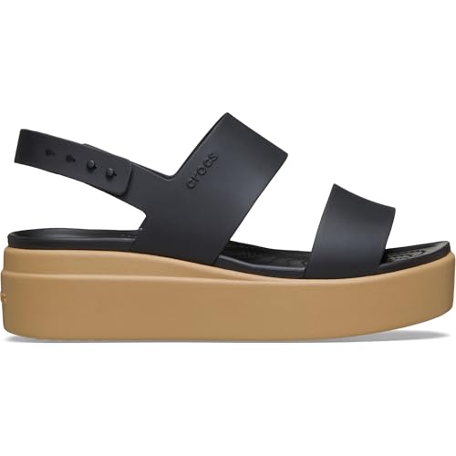 Detalle de Crocs Women Brooklyn Low Wedge – Black/Cashew (UK 3)