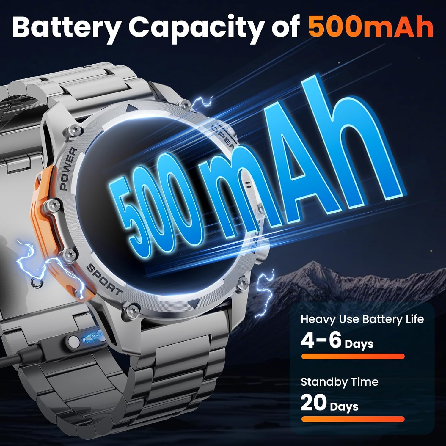 Thumbnail 5 de Hwagol Military Smart Watch for Men: 1.52" HD Display, 120+ Sports Modes & Military-Grade Build