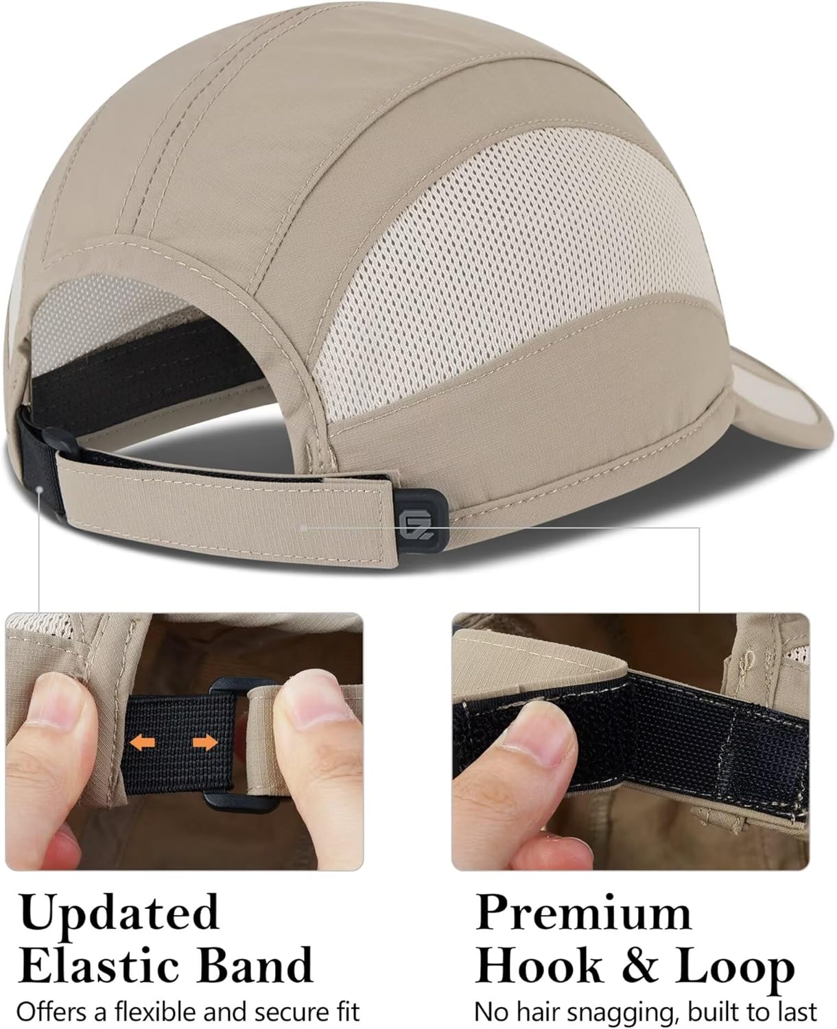 Detalle de GADIEMKENSD Unstructured Quick Dry Sports Cap – Sun Protective, Unisex
