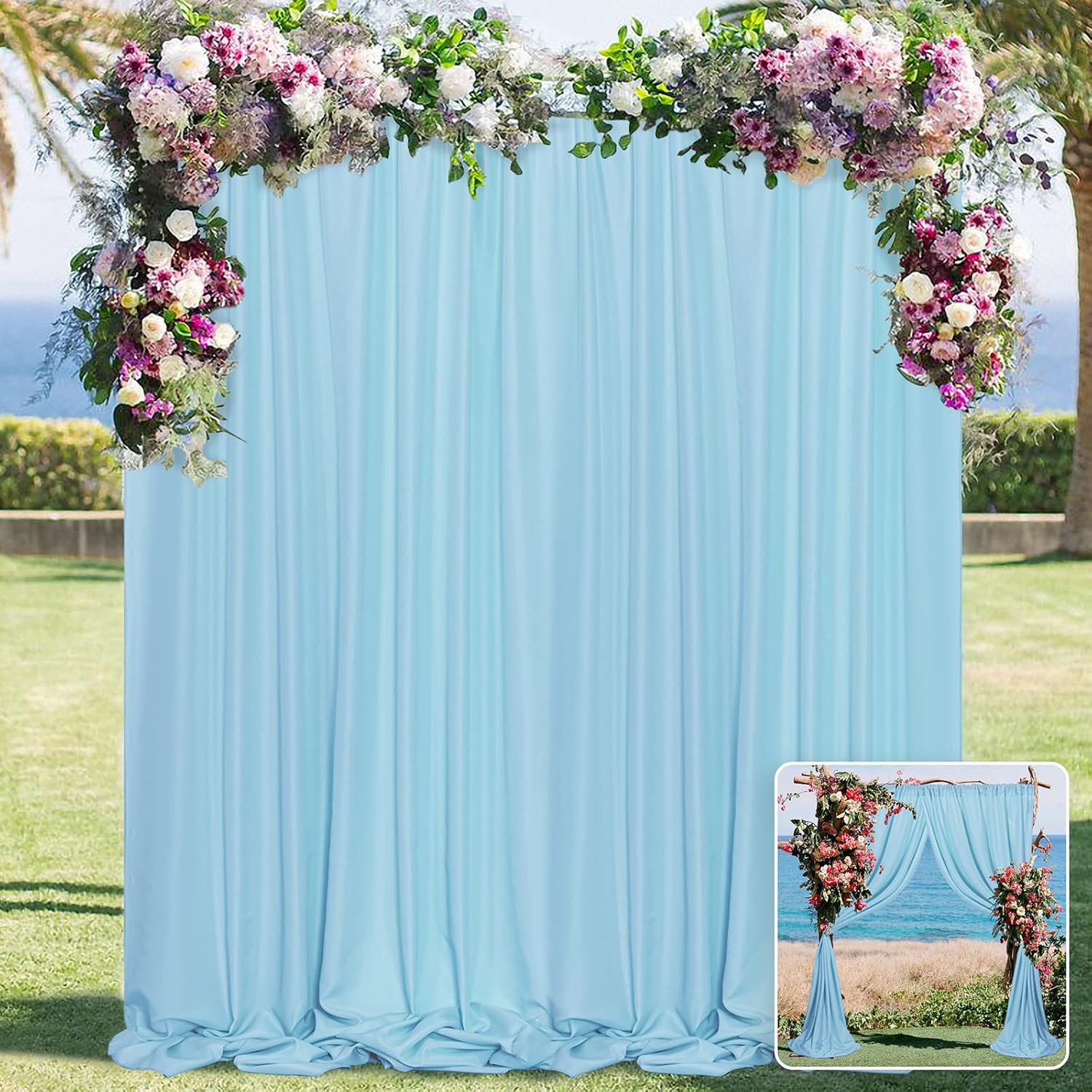 Detalle 2 de Black Photo Backdrop Curtains 5 ft x 10 ft