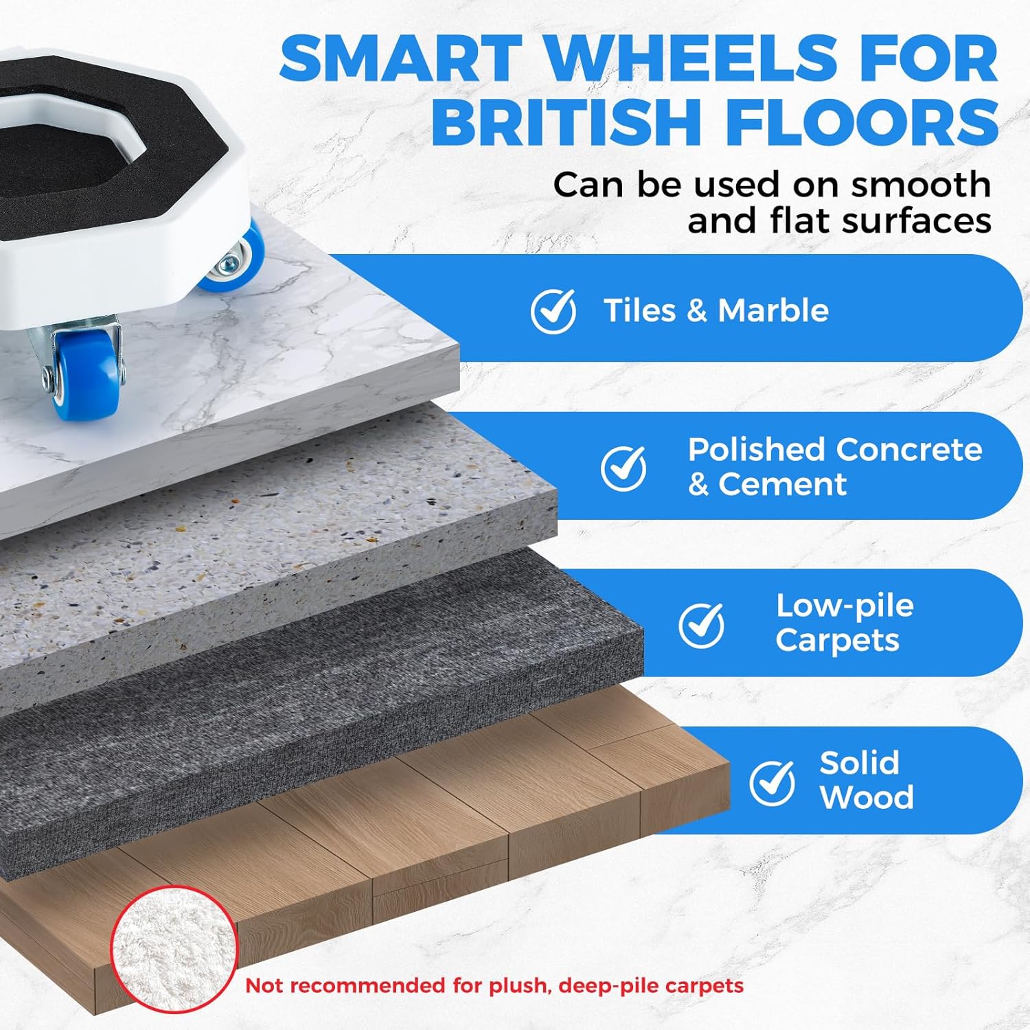 Thumbnail 4 de 360° Rotating Furniture Sliders with Wheels – Heavy Duty Moving Kit for Up to 350kg