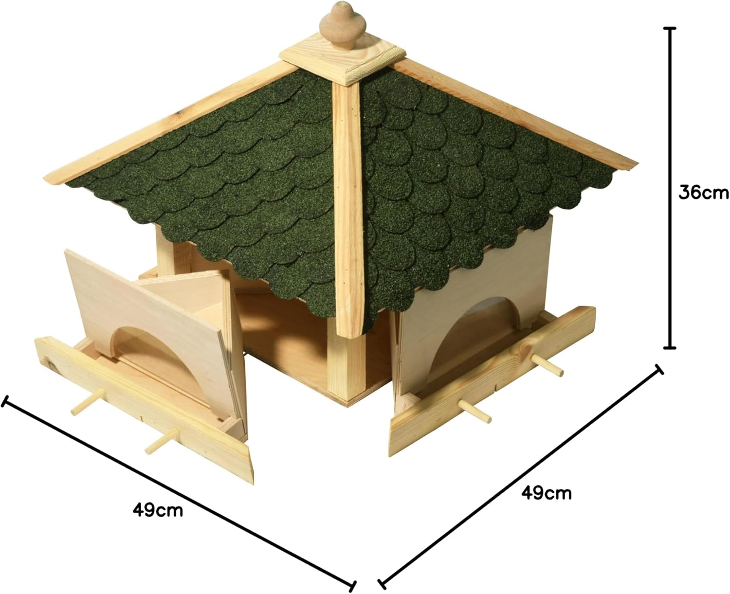 Thumbnail 6 de Luxus-Vogelhaus 98700e – großes XXL Holz-Vogelfutterhaus (Kiefer) mit 4 herausziehbaren Futterschubladen