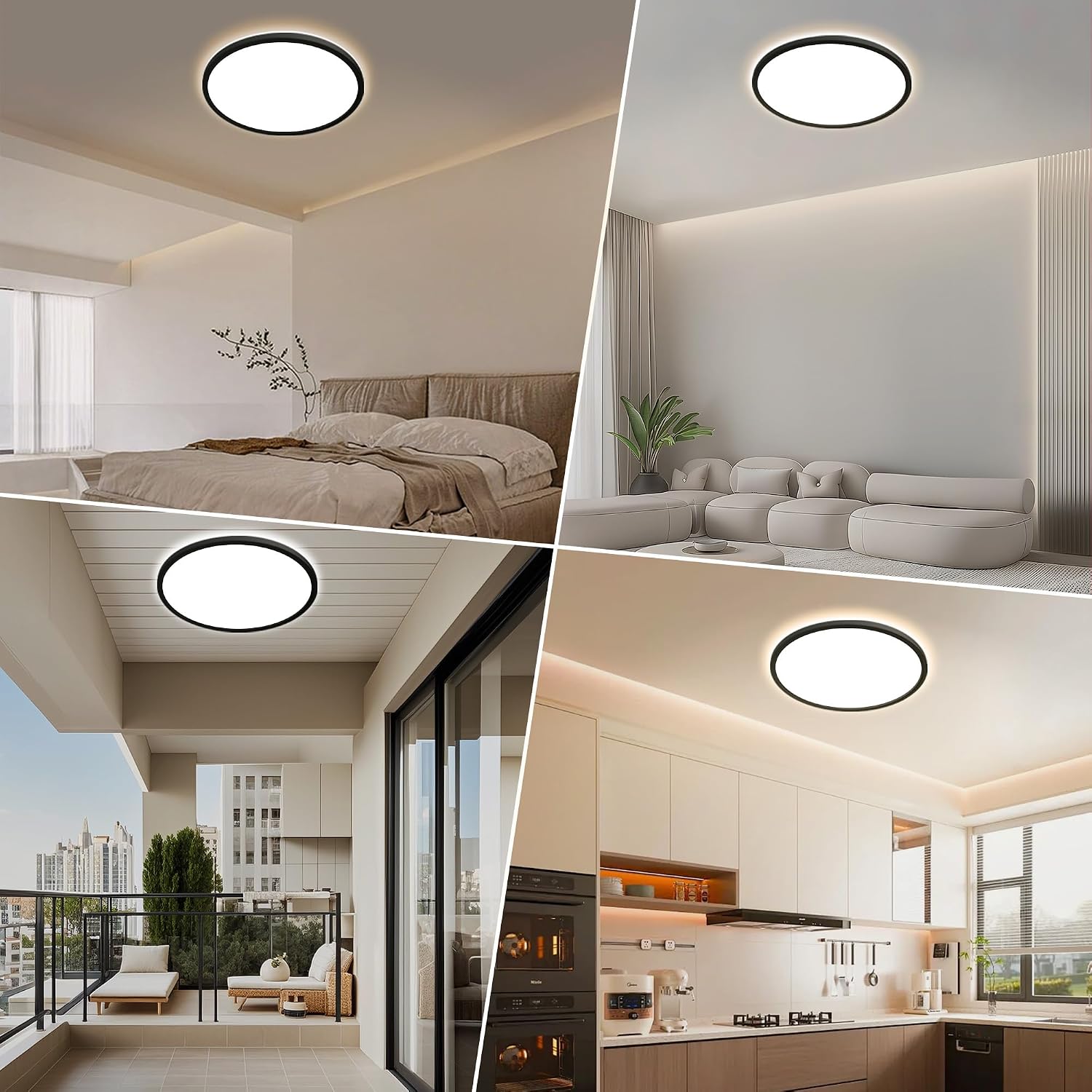 Thumbnail 6 de ONDTA 45 W ledplafondlamp Ø 57 cm, dimbaar, 6.700 lm en afstandsbediening