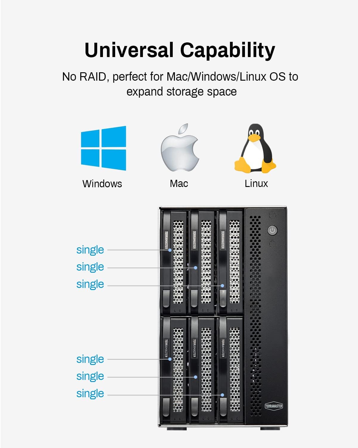 Thumbnail 5 de TERRAMASTER D6-320 USB 3.2 10Gbps 6-bay
