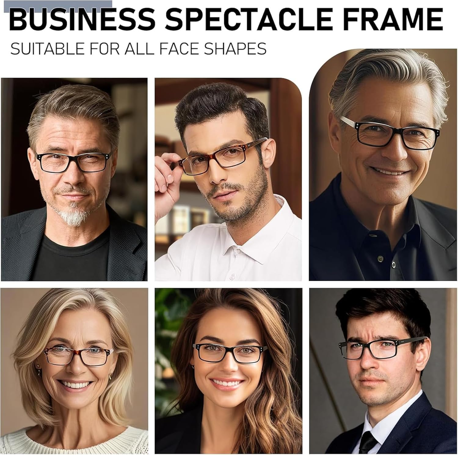 Thumbnail 4 de NORPERWIS Reading Glasses 5 Pairs with Spring Hinges — Quality Readers (1.50) in 5BLACK