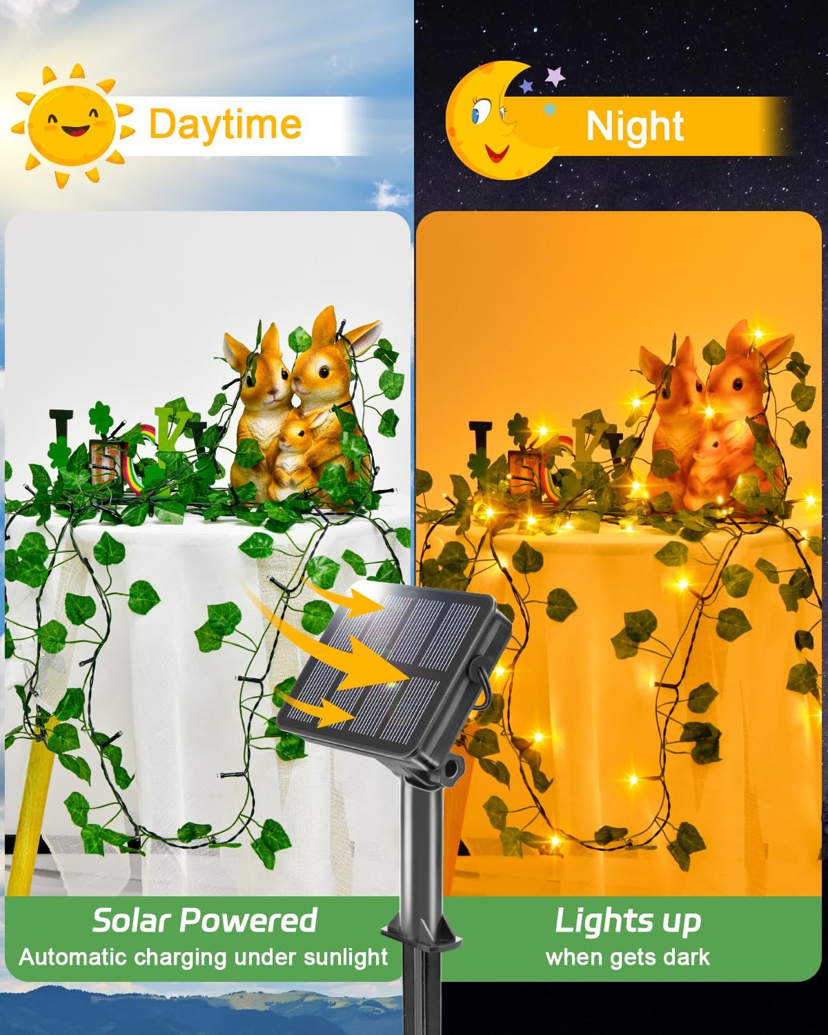 Detalle de Dalugo Ivy Solar String Lights 5m