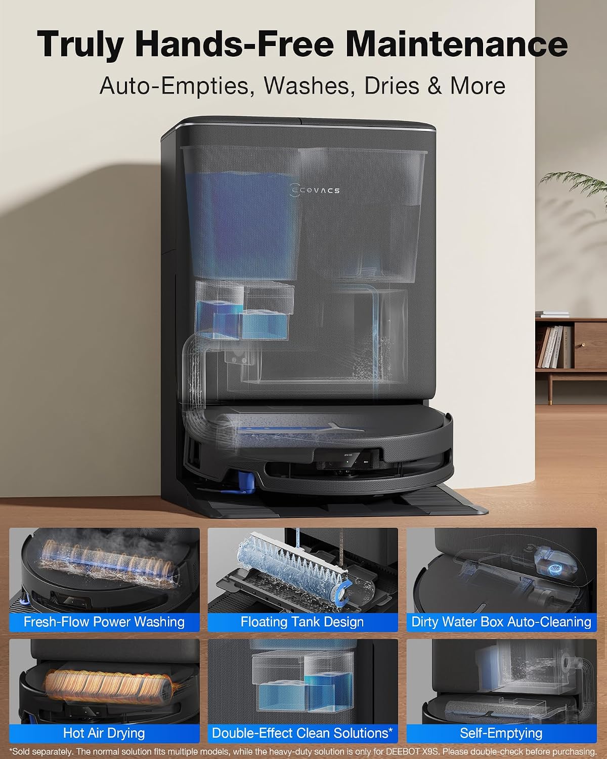 Detalle 2 de ECOVACS DEEBOT X9S Pro robot vacuum