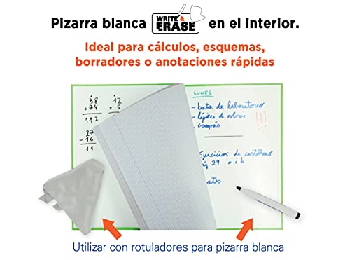 Thumbnail 6 de Oxford Cuadernos A4 con tapa extradura (pack 5) – cuadrícula 4x4, 80 hojas cada uno, colores vivos
