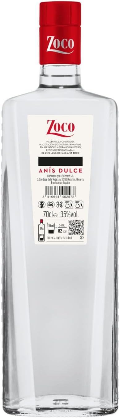 Detalle 2 de Zoco Anís Dulce Licor Premium 700 ml 🥃