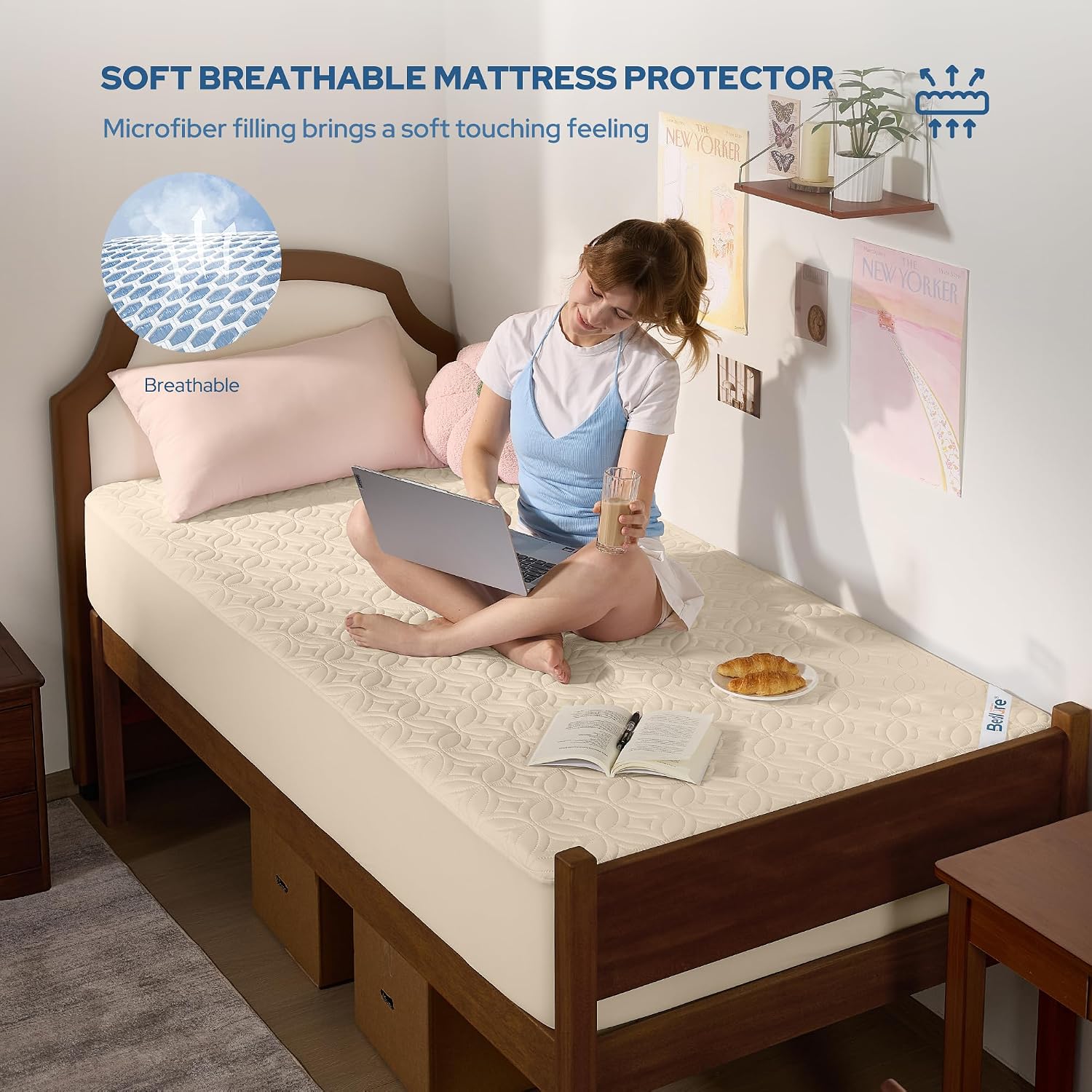 Detalle de BEDLORE Mattress Protector Twin XL