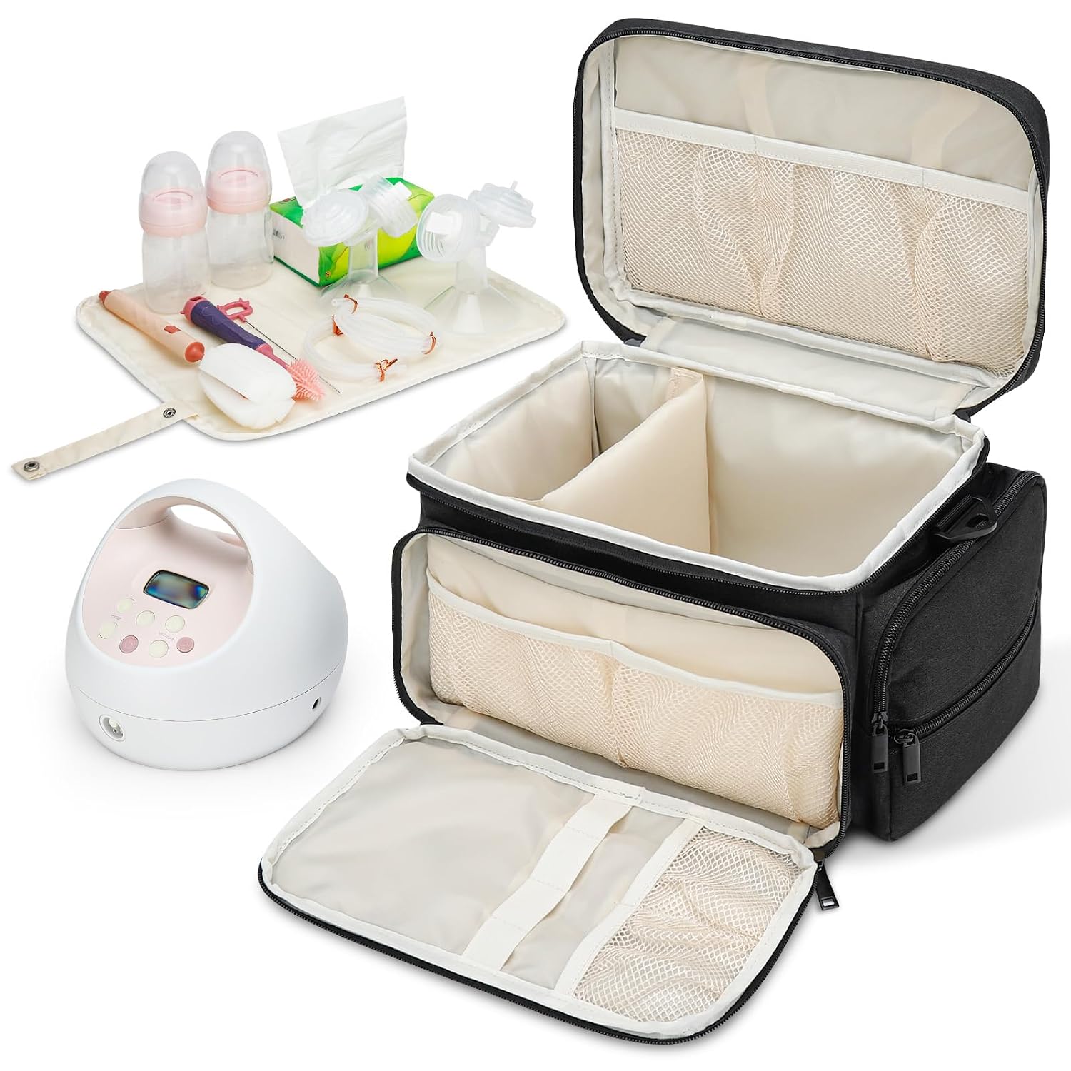 Detalle de GDNasist Breast Pump Bag for Spectra S1 and S2 with Waterproof Mat