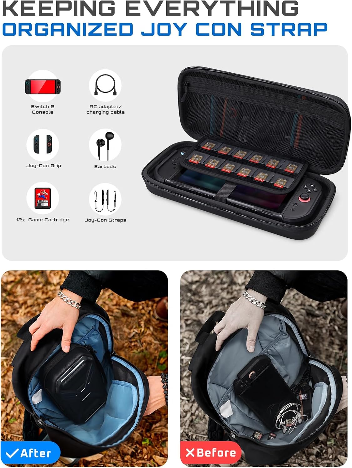 Detalle 2 de SUPCASE Pro Edition for Nintendo Switch 2 12-card carrying case