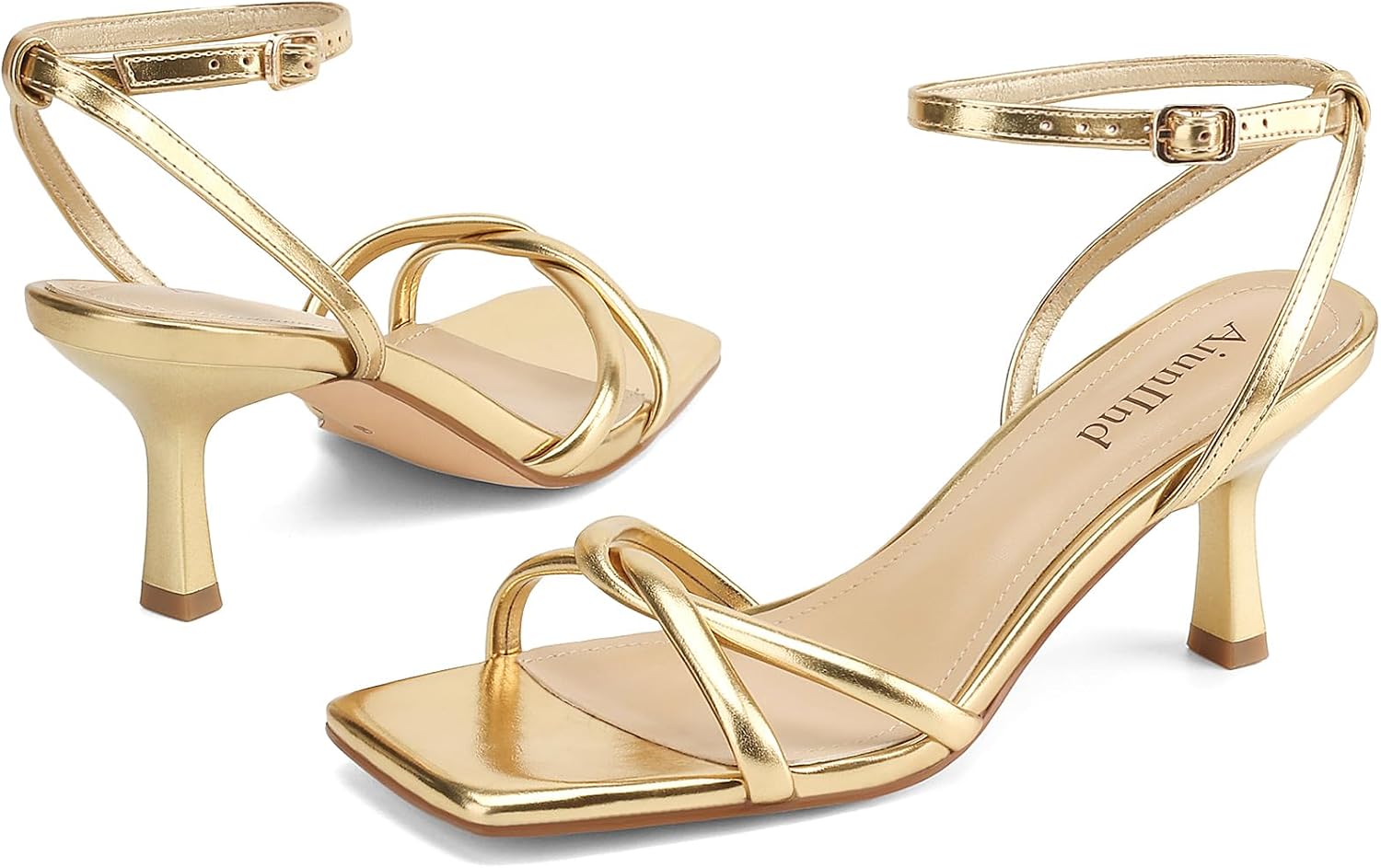 Thumbnail 4 de AIUNIIND Women's Kitten Heel Sandals, 2.5-Inch