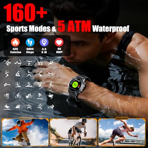 Thumbnail 6 de Reloj Inteligente Jugeman para Hombre con GPS, 5ATM y Linterna LED: deporte, salud y comunicación en una sola muñeca