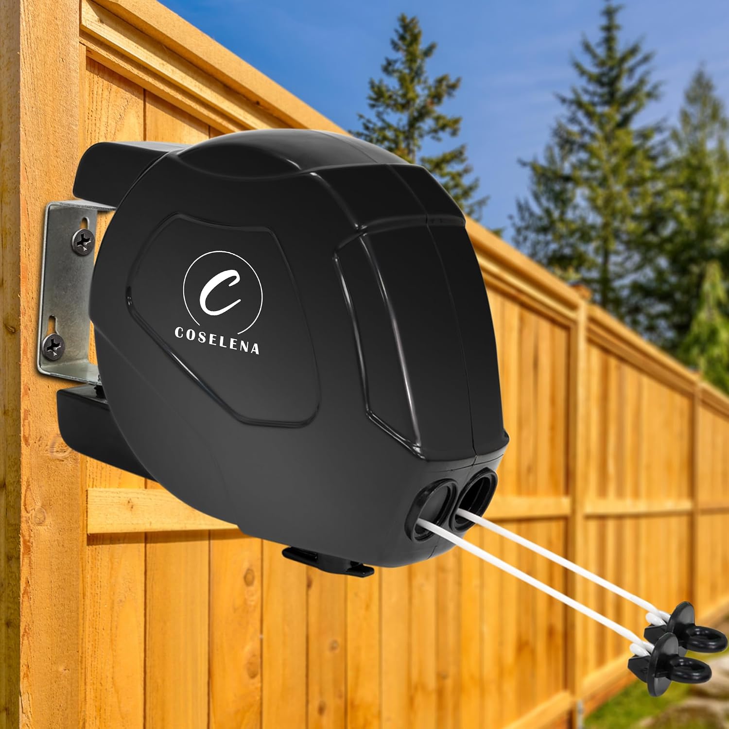 Thumbnail 6 de Coselena 30m Retractable Washing Line – Heavy-Duty Twin Clothes Line with Hook