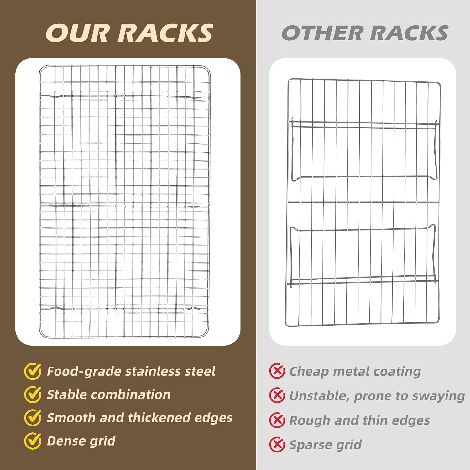 Thumbnail 3 de Pleafind Cooling Rack Set 16 x 10 Inch