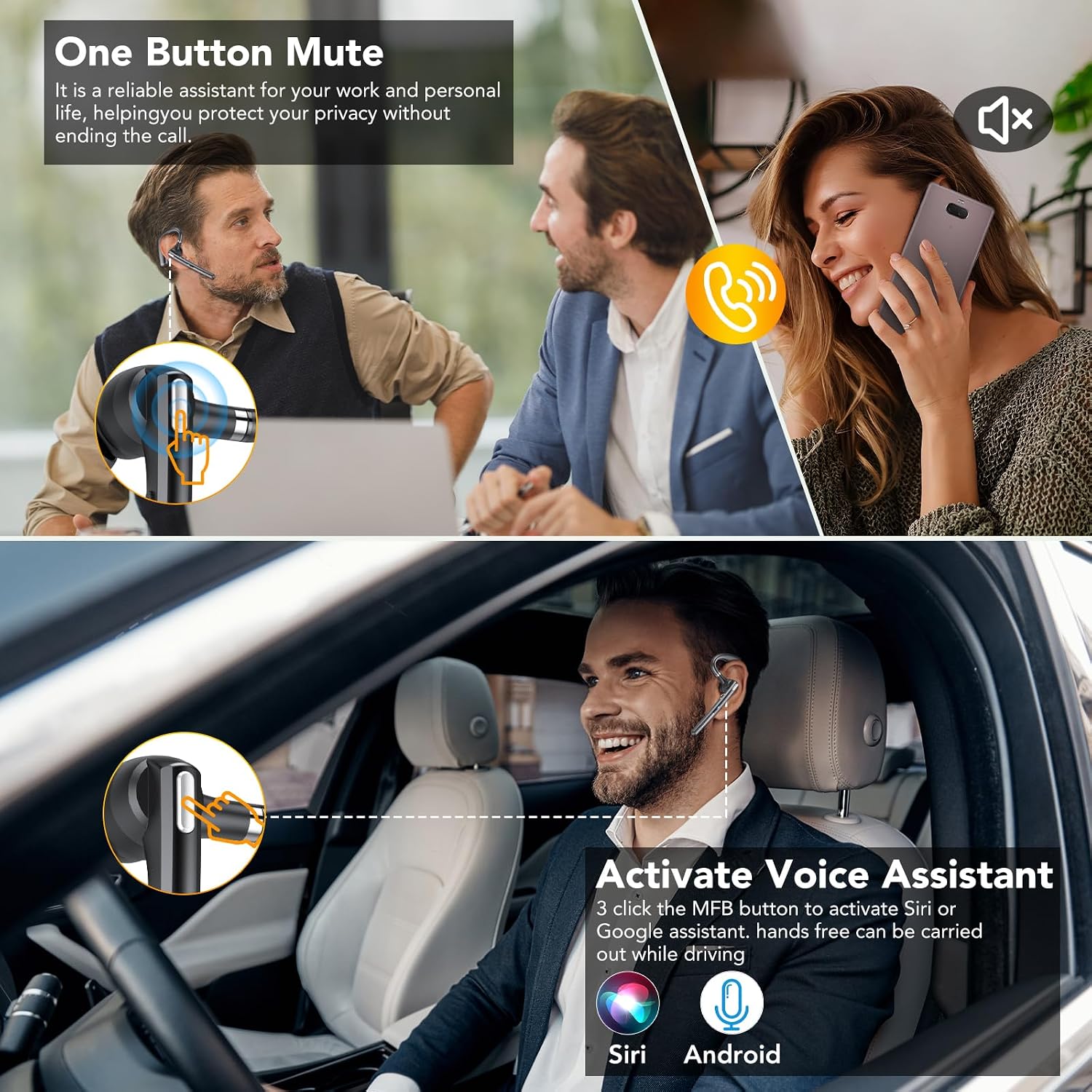 Thumbnail 4 de Bluetooth Headset V5.4 mit LED-Ladebox – ENC Dual Mikrofone, IPX7, 2 Geräte gleichzeitig