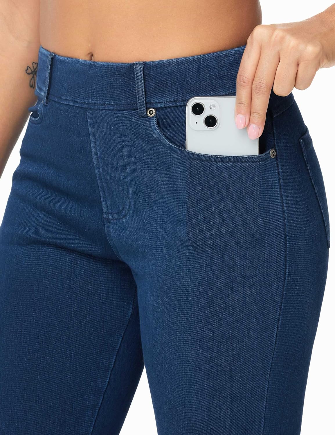 Detalle 2 de THE GYM PEOPLE Women's Flare Jeans, Stretchy Wide-Leg Denim with Pockets